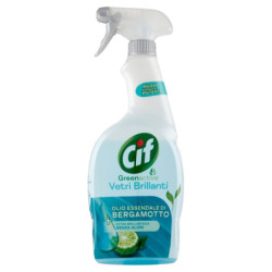 CIF GREENACTIVE BRILLIANT GLASSES BERGAMOT ESSENTIAL OIL 650 ML