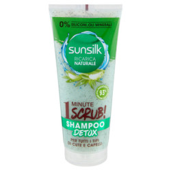 SUNSILK RICARICA NATURALE 1 MINUTE SCRUB! SHAMPOO DETOX PER TUTTI I TIPI DI CUTE E CAPELLI 200 ML