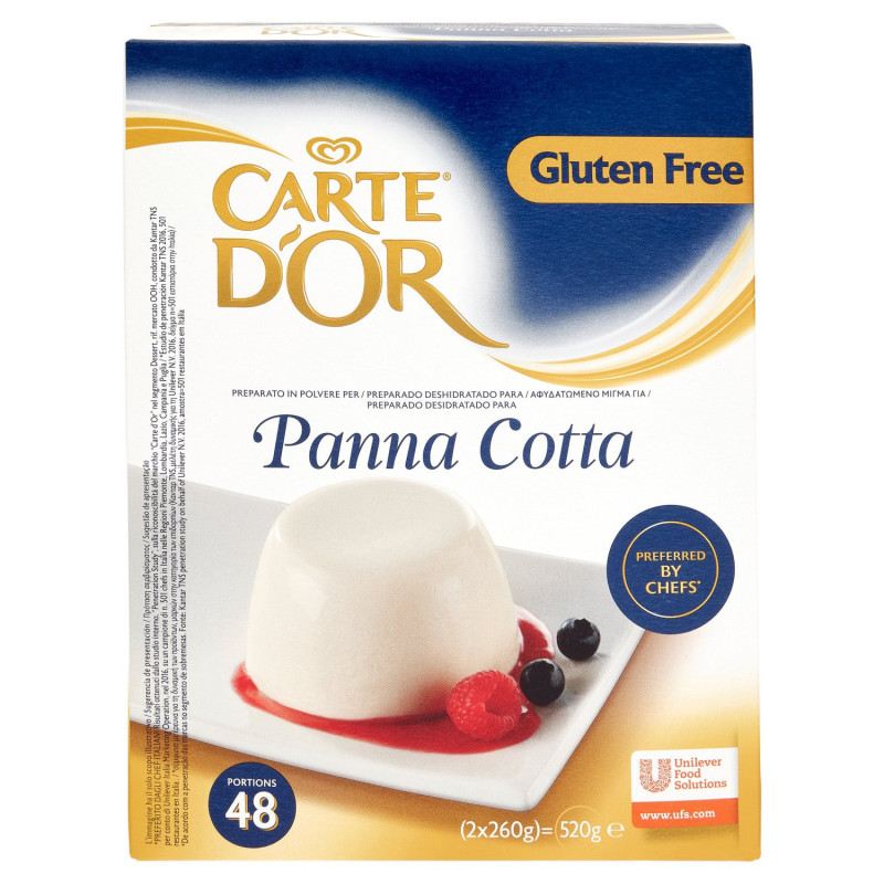 Carte d'Or Preparato in Polvere per Panna Cotta Gluten Free 2 x 260 g