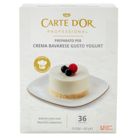 CARTE D'OR PROFESSIONAL PREPARATO PER CREMA BAVARESE GUSTO YOGURT 3 X 150 G