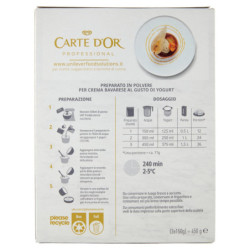 CARTE D'OR PROFESSIONAL PREPARATO PER CREMA BAVARESE GUSTO YOGURT 3 X 150 G