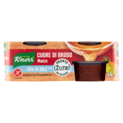 KNORR HEART OF BEEF BROTH -25% SALT ** 4 X 28 G