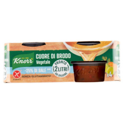 KNORR CALDO DE CORAZÓN DE VERDURAS -25% SAL** 4 X 28 G