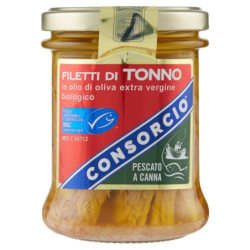 CONSORCIO TUNA FILLETS IN ORGANIC EXTRA VIRGIN OLIVE OIL 195 G