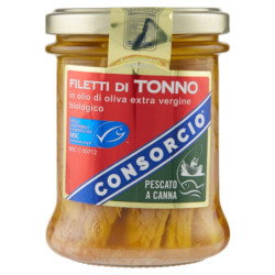 CONSORCIO TUNA FILLETS IN ORGANIC EXTRA VIRGIN OLIVE OIL 195 G