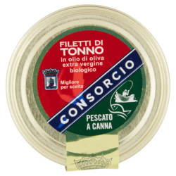 CONSORCIO TUNA FILLETS IN ORGANIC EXTRA VIRGIN OLIVE OIL 195 G