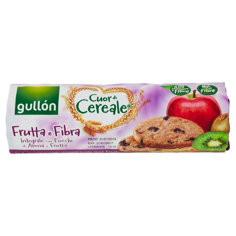 GULLÓN CUOR DI CEREALE FRUTTA E FIBRA 300 G