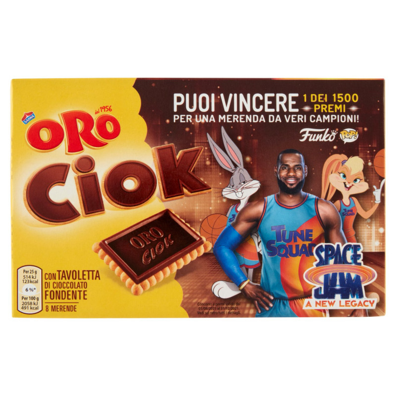 ORO CIOK-KEKSE MIT Zartbitterschokolade – 8 x 25 g