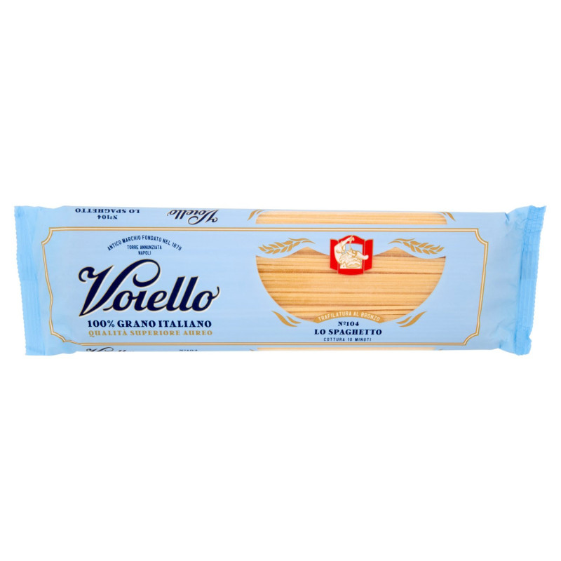 VOIELLO PASTA LO SPAGHETTO N°104 GOLD WHEAT 100% ITALIAN BRONZE DRAWN 500G