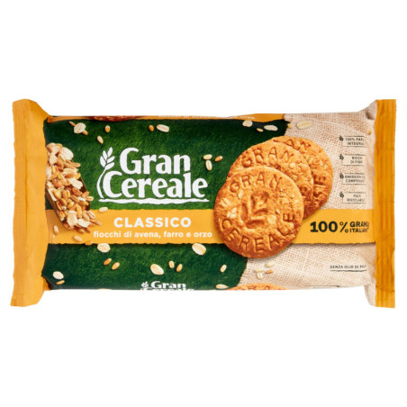 GALLETAS GRAN CEREALE GRAN CEREALE CLASSICO COPOS DE AVENA ESPELTA CEBADA 500G TUBO