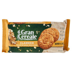 Gran Cereale Biscotti Gran Cereale Classico Fiocchi di Avena Farro Orzo Tubo 500g