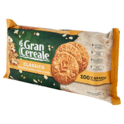 GRAN CEREALE BISCUITS GRAN CEREALE CLASSICO FLOCONS D'AVOINE ÉPEAUTRE ORGE TUBE 500G