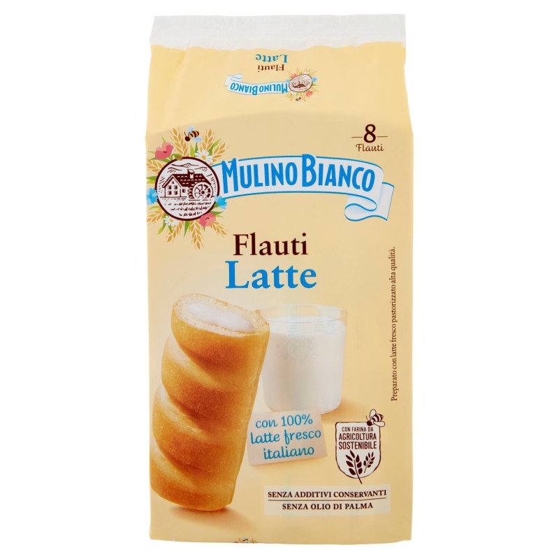 MULINO BIANCO FLAUTI MILK SNACK WITH 100% FRESH ITALIAN MILK 280G