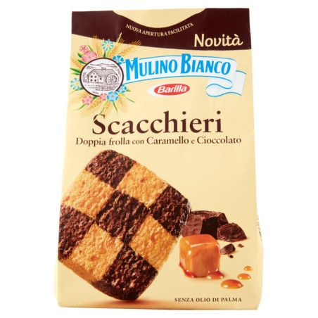 MULINO BIANCO BISCOTTI SCACCHIERI FROLLA CON CARAMELLO E CIOCCOLATO 300G