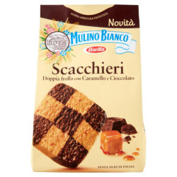 GALLETAS MULINO BIANCO MASA QUEBRADA DE CHESSCHIERI CON CARAMELO Y CHOCOLATE 300G