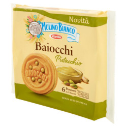 MULINO BIANCO BAIOCCHI BISCOTTI SNACK FARCITI CON CREMA AL PISTACCHIO 168G