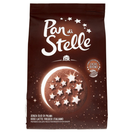 PAN DI STELLE GALLETAS DE CACAO, AVELLANA Y LECHE FRESCA 100% ITALIANAS 350G