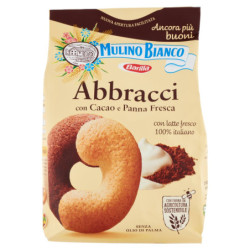 Mulino Bianco Abbracci Biscotti con Cacao e Panna Fresca 350g