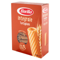 BARILLA WHOLE WHOLE PASTA TORTIGLIONI 100% ITALIAN WHEAT 500 G