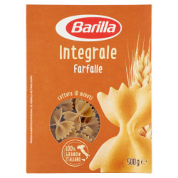 BARILLA WHOLE WHOLE BUTTERFLY PASTA 100% ITALIAN WHEAT 500 G