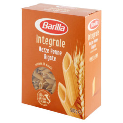 Barilla Pasta Integrale Mezze Penne Rigate 100% grano italiano 500 g