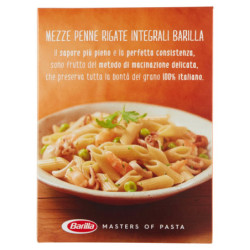 BARILLA ENTERA PASTA ENTERA MEZZ PENNE RIGATE 100% TRIGO ITALIANO 500 G