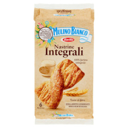 MULINO BIANCO CINTAS DE TRIGO INTEGRAL SNACK 100% HARINA ENTERA 6 PIEZAS 240G