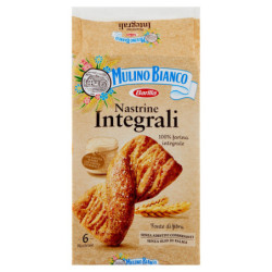 MULINO BIANCO CINTAS DE TRIGO INTEGRAL SNACK 100% HARINA ENTERA 6 PIEZAS 240G