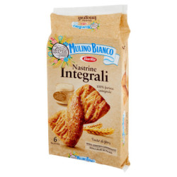 MULINO BIANCO CINTAS DE TRIGO INTEGRAL SNACK 100% HARINA ENTERA 6 PIEZAS 240G