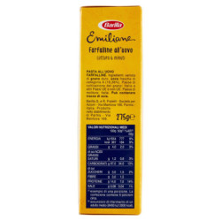 BARILLA EMILIANE EI PASTA EI SCHMETTERLINGE 275G