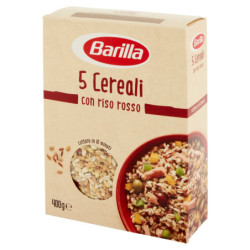 BARILLA 5 CEREALES CON ARROZ ROJO 400G