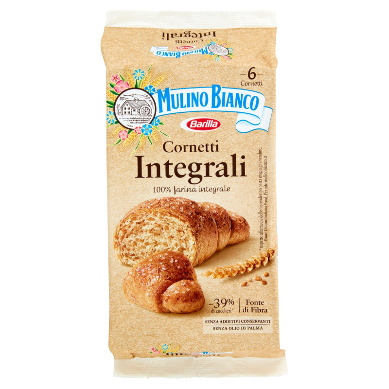 MULINO BIANCO GANZ-GANZ-CROissants-SNACK MIT 100 % VOLLSTÄNDIGEM MEHL 6 STÜCK 240G