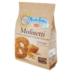 MULINO BIANCO MOLINETTI-KEKSE MIT VOLLSTÄNDIGEM MEHL UND BUCHWEIZEN BIETEN 800G