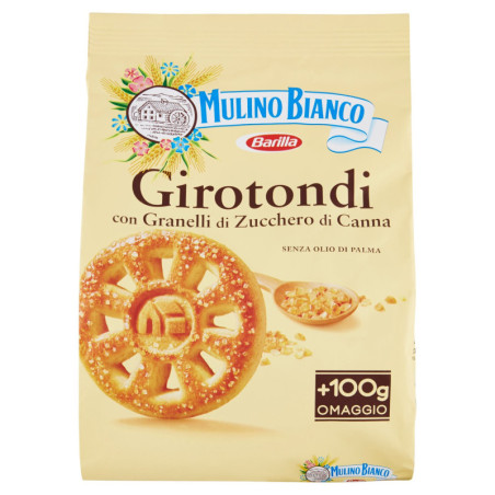 GALLETAS MULINO BIANCO GIROTONDI CON GRANULOS DE AZÚCAR DE CAÑA 800G