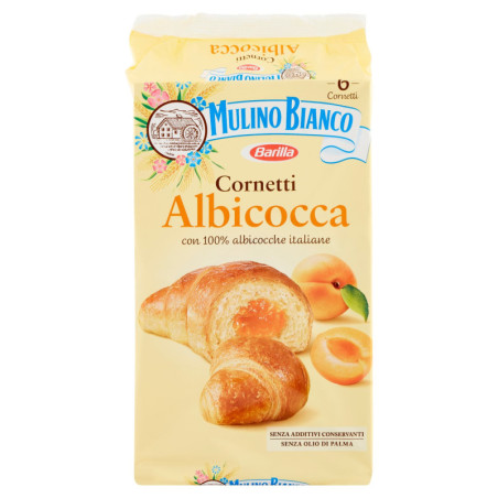 MULINO BIANCO CORNETTI ALBICOCCA MERENDA SENZA ADDITIVI CONSERVANTI 6 PEZZI 300G