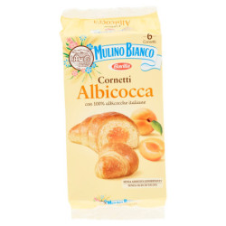 MULINO BIANCO APRICOT CROSSONS SNACK WITHOUT PRESERVATIVE ADDITIVES 6 PIECES 300G