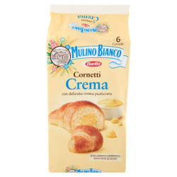 MULINO BIANCO CORNETTI CREME SNACK OHNE KONSERVIERUNGSZUSÄTZE 6 STÜCK 300G