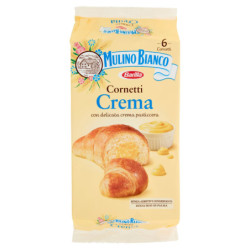 MULINO BIANCO CORNETTI CREME SNACK OHNE KONSERVIERUNGSZUSÄTZE 6 STÜCK 300G