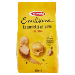 BARILLA EMILIANE PASTA AL HUEVO CAPPELLETTI AL HUEVO CON CARNE 250G