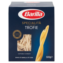 ESPECIALIDADES DE PASTA BARILLA TROFIE TRIGO 100% ITALIANA 500G