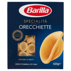 ESPECIALIDAD DE PASTA BARILLA ORECCHIETTE 100% TRIGO ITALIANO 500G