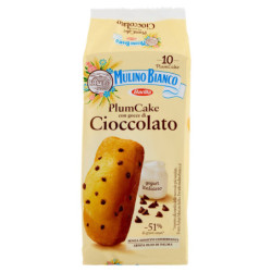 MULINO BIANCO PLUMCAKE SNACK CON YOGUR ITALIANO Y CHIPS DE CHOCOLATE 10 UNIDADES 350G