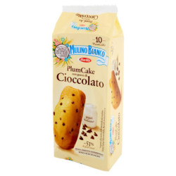 MULINO BIANCO PLUMCAKE SNACK WITH ITALIAN YOGURT AND CHOCOLATE CHIPS 10 PIECES 350G