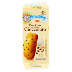 MULINO BIANCO PLUMCAKE SNACK CON YOGUR ITALIANO Y CHIPS DE CHOCOLATE 10 UNIDADES 350G