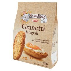 Mulino Bianco Granetti Crostini integrali Ricchi di Fibre 280g