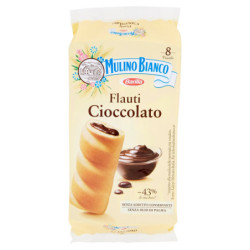 MULINO BIANCO FLUTI SNACK DE CHOCOLATE SIN ADITIVOS CONSERVANTES 280G