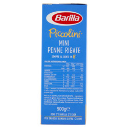 BARILLA PICCOLINI TRIGO ITALIANO MINI PENNE RIGATE 500G