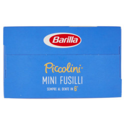 BARILLA PICCOLINI MINI FUSILLI DE TRIGO ITALIANO 500G