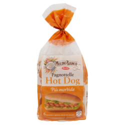 Mulino Bianco Pagnottelle Hot Dog Pane Ideale per Hot Dog 325g