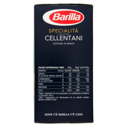 ESPECIALIDAD DE PASTA BARILLA CELLENTANI 100% TRIGO ITALIANO 500G